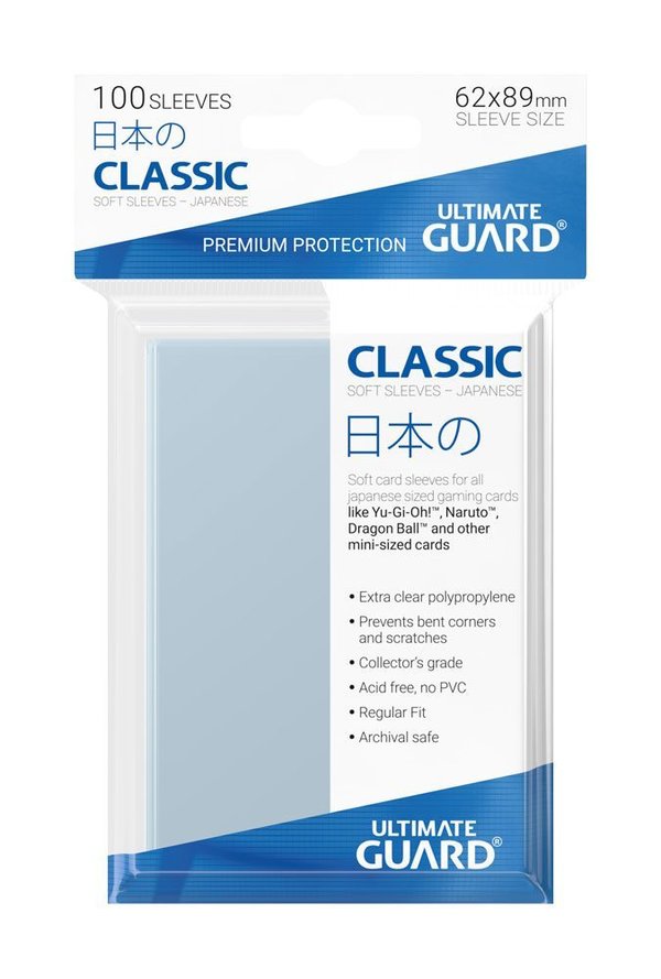 Ultimate Guard - Classic Soft Sleeves - Japanische Größe - Transparent