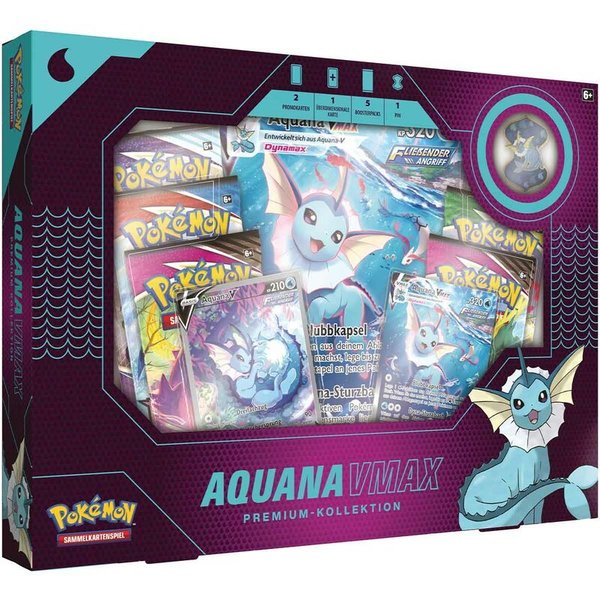 Pokemon Karten Aquana VMAX Premium-Kollektion *Deutsche Version*