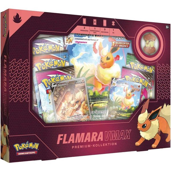 Pokemon Karten Flamara VMAX Premium-Kollektion *Deutsche Version*