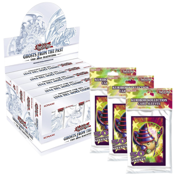 Yu-Gi-Oh! Ghosts from the Past: The 2nd Haunting Display (DE) + 3x Kuriboh Kollection Card Sleeves