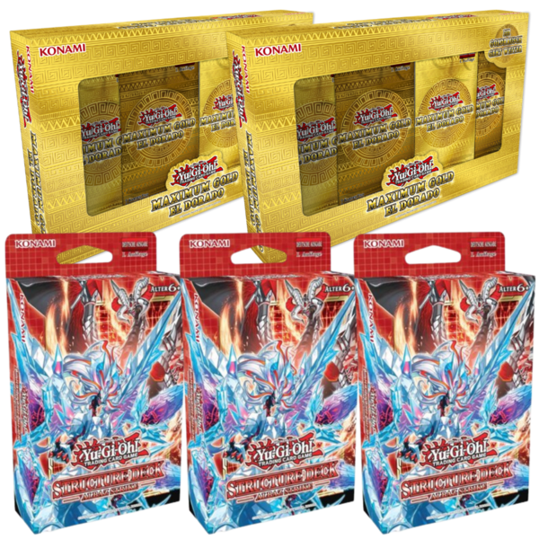 Yu-Gi-Oh! 2x Maximum Gold: El Dorado Lid Box 1.Auflage + 3x Structure Deck Albaz Strike 1.Auflage