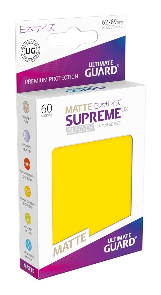 Ultimate Guard Supreme UX Sleeves Japanische Größe Matte Gelb (60)