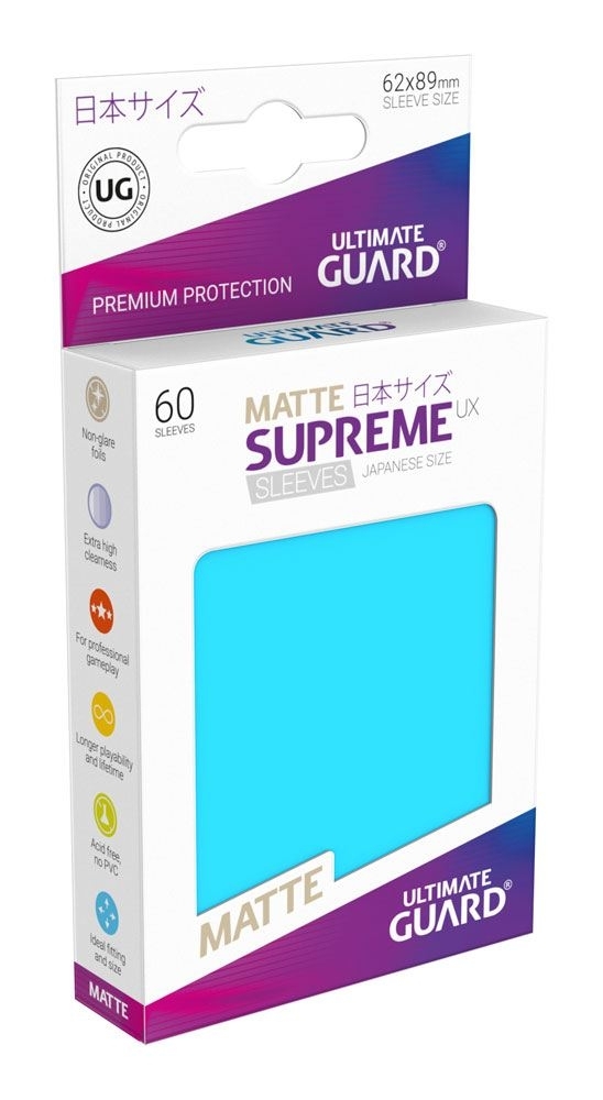 Ultimate Guard Supreme UX Sleeves Japanische Größe Matte Hellblau (60)