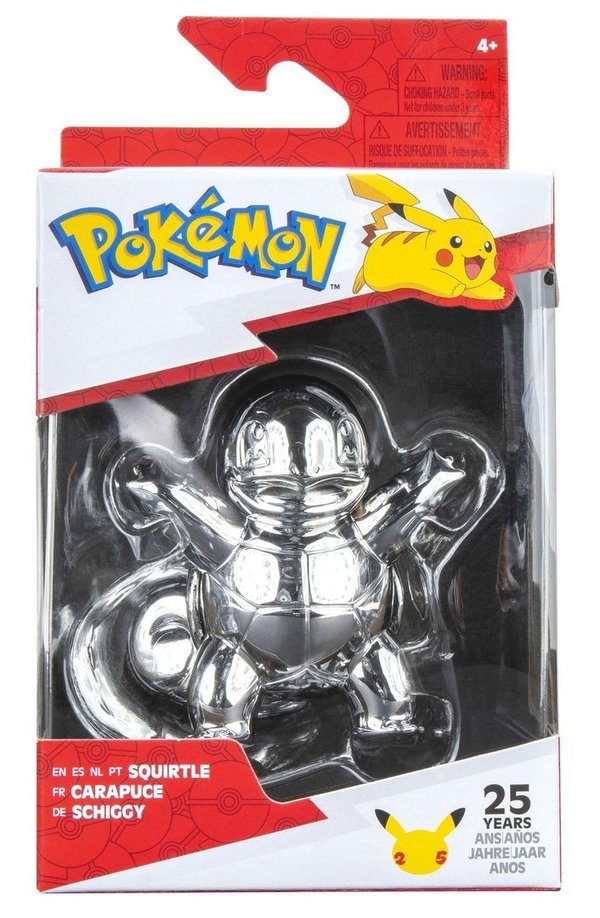 Pokémon 25. Jubiläum Select Battle Minifiguren Silber Version 7 cm - Schiggy