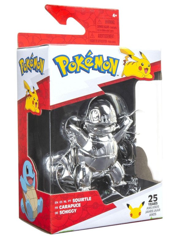 Pokémon 25. Jubiläum Select Battle Minifiguren Silber Version 7 cm - Schiggy