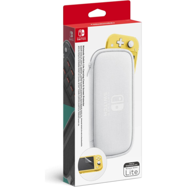 Nintendo Switch Lite -Tasche & -Schutzfolie weiß