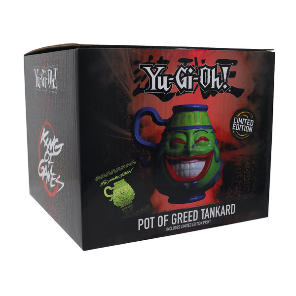 Yu-Gi-Oh! Tasse Topf der Gier (Pot of Greed) Sammler Krug - Limited Edition