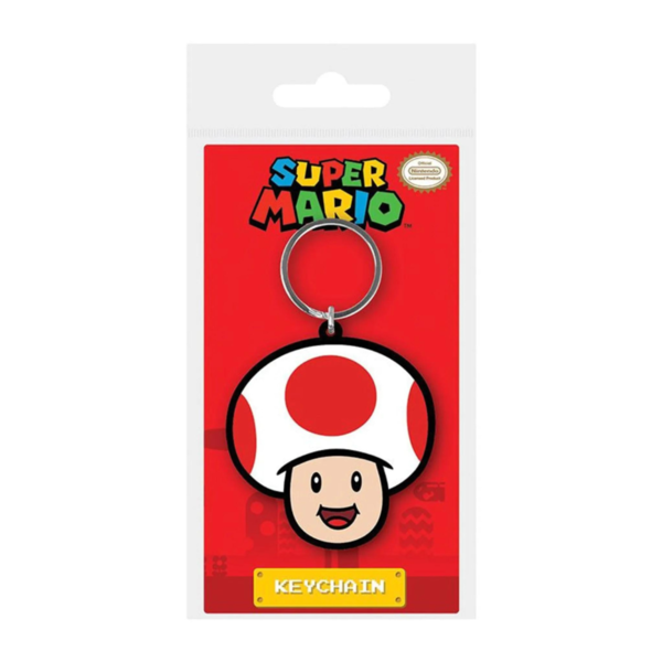 Super Mario Gummi-Schlüsselanhänger Toad 6 cm