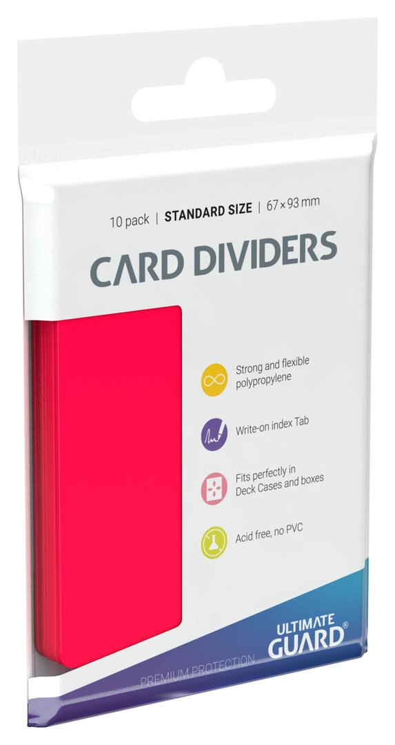 10 Kartentrenner Standardgröße - Rot
