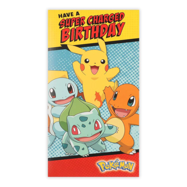 Pokemon Geburtstagskarte "Have a super charged birthday"