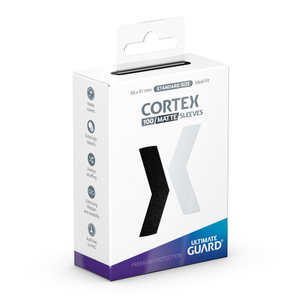 Cortex 100 Matte Kartenhüllen Standardgröße - Schwarz