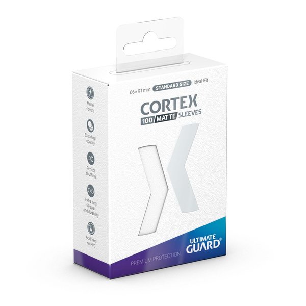 Cortex 100 Matte Kartenhüllen Standardgröße - Weiß