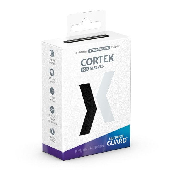 Cortex 100 Kartenhüllen Standardgröße - Schwarz