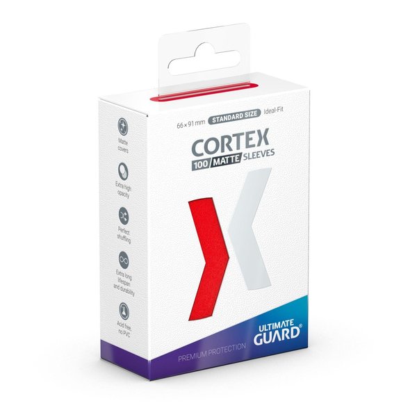 Cortex 100 Matte Kartenhüllen Standardgröße - Rot