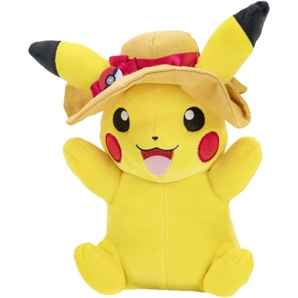 Pokemon Plüschfigur (20cm) - Pikachu mit Sommerhut