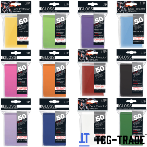 PRO-Gloss Standard 50 Deck Protector Sleeves verschiedene Farben zur Auswahl