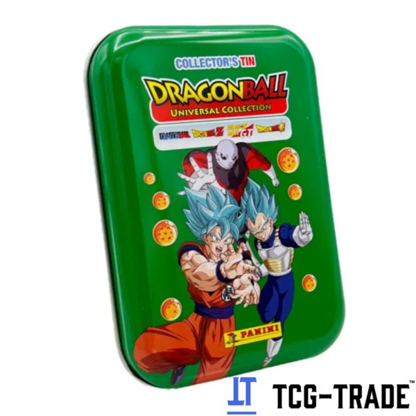 Dragon Ball Universal Trading Cards Pocket Tin Box mit 3 Packs - Grün